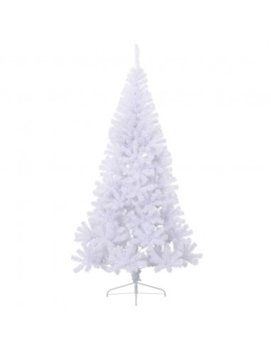 Albero di Natale Artificiale Metà con Supporto Bianco 240cm PVC