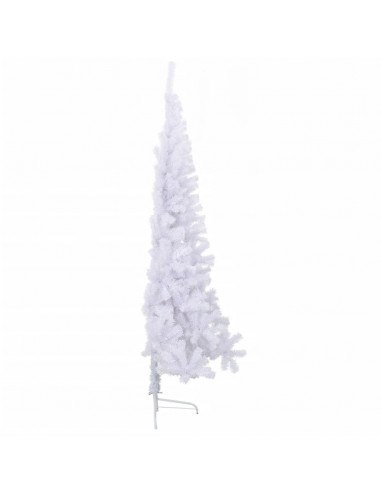 Albero di Natale Artificiale Metà con Supporto Bianco 240cm PVC