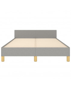 Giroletto con Testiera Grigio Chiaro 120x190 cm in Tessuto