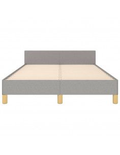 Giroletto con Testiera Grigio Chiaro 120x190 cm in Tessuto