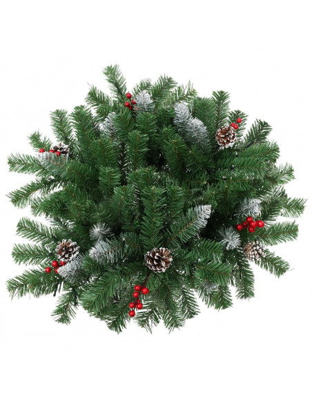 Albero di Natale Artificiale per Viali con LED Verde 40 cm PVC