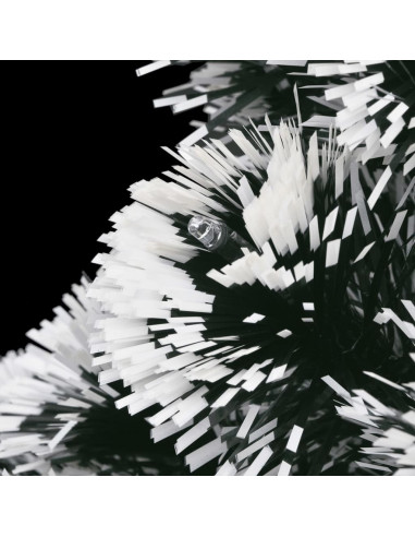 Albero di Natale Preilluminato con Supporto e LED 210 cm Fibra Ottica