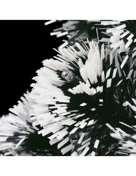 Albero di Natale Preilluminato con Supporto e LED 210 cm Fibra Ottica