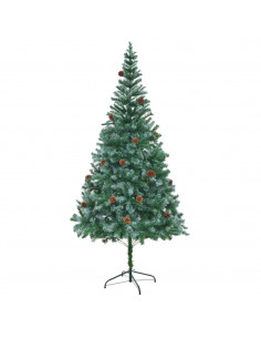 Albero di Natale Artificiale con Pigne 210 cm 2