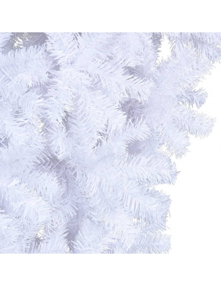 Albero di Natale Artificiale Capovolto con Base Bianco 150 cm