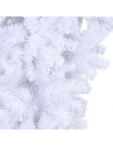 Albero di Natale Artificiale Capovolto con Base Bianco 210 cm