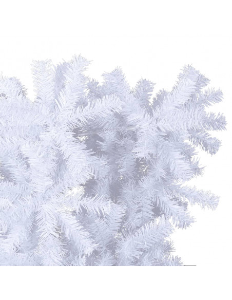 Albero di Natale Artificiale Capovolto con Base Bianco 210 cm