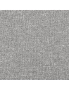 Giroletto con Testiera Grigio Chiaro 160x200 cm in Tessuto