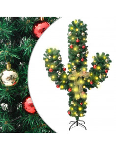 Cactus di Natale con Base e LED Verde 150 cm PVC 2