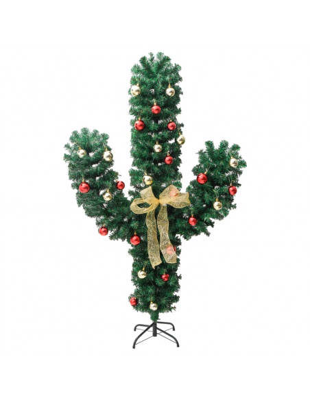 Cactus di Natale con Base e LED Verde 150 cm PVC