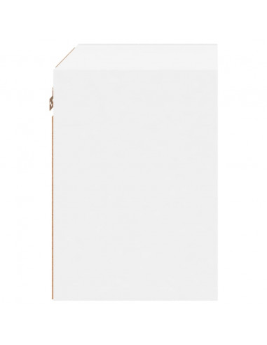 Comodino con Luci LED a Parete Bianco