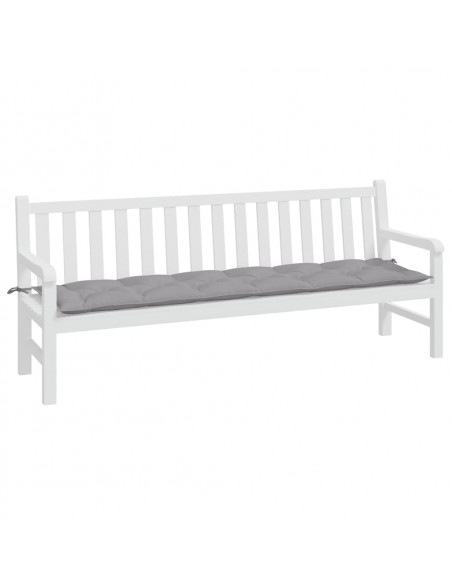 Cuscino per Panca Grigio 200x50x7 cm in Tessuto Oxford