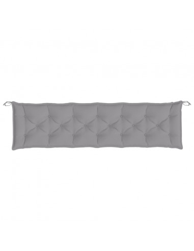 Cuscino per Panca Grigio 200x50x7 cm in Tessuto Oxford