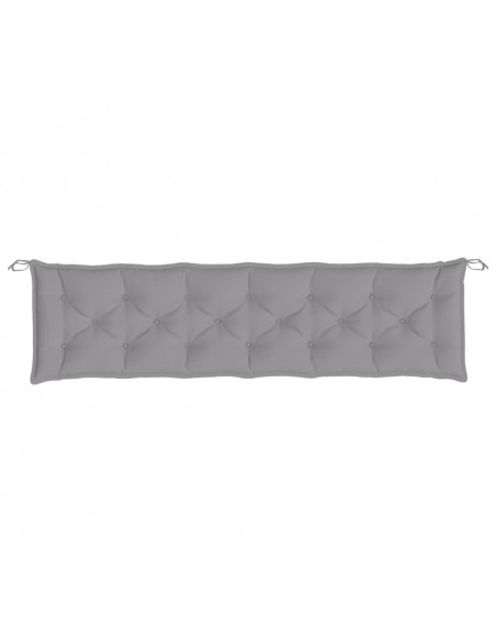 Cuscino per Panca Grigio 200x50x7 cm in Tessuto Oxford