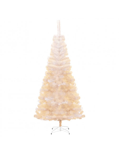 Albero di Natale Artificiale Punte Iridescenti Bianco 180cm PVC