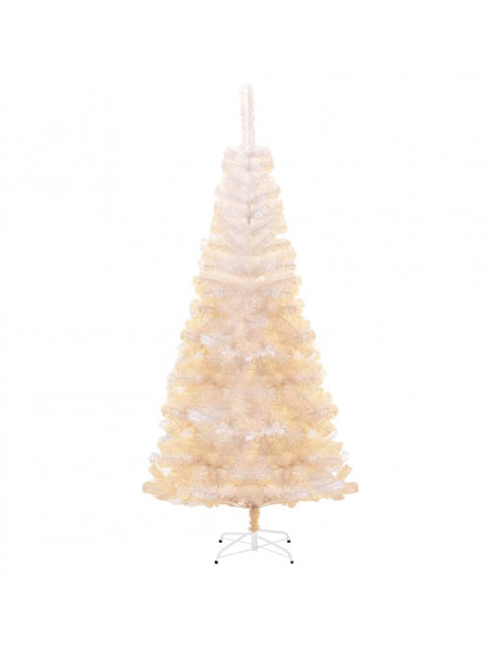 Albero di Natale Artificiale Punte Iridescenti Bianco 240cm PVC