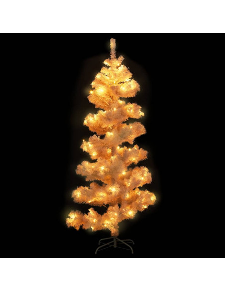 Albero di Natale Preilluminato con Vaso Bianco 180 cm in PVC