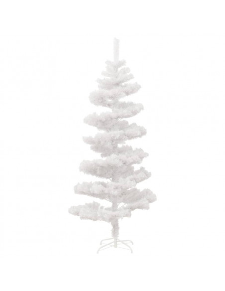 Albero di Natale Preilluminato con Vaso Bianco 180 cm in PVC