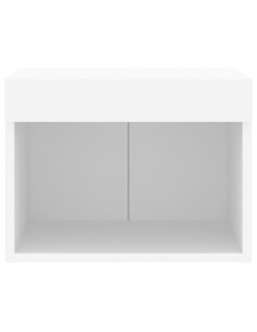 Comodino con Luci LED a Parete Bianco 2