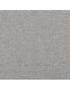 Giroletto con Testiera Grigio Chiaro 200x200 cm in Tessuto