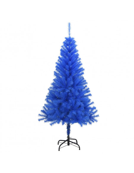 Albero di Natale Artificiale con Base Blu 120 cm PVC