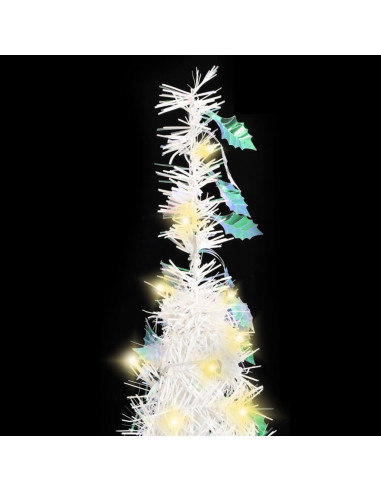Albero di Natale Artificiale Pop-up con 50 LED Bianco 120 cm