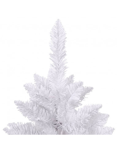 Albero di Natale Artificiale Incernierato con Base Bianco 120cm