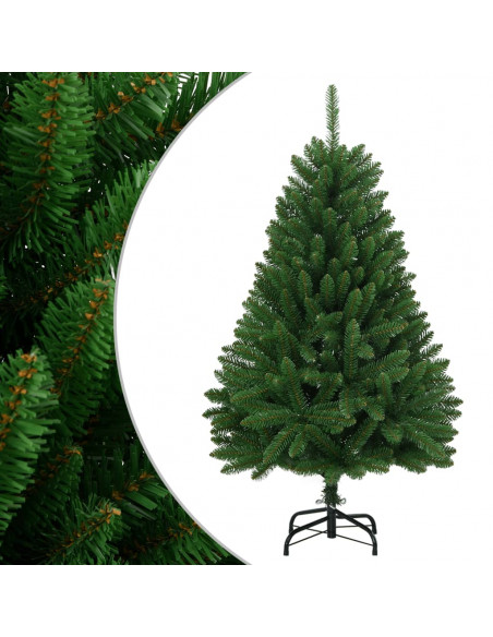 Albero di Natale Artificiale Incernierato con Base Verde 150 cm