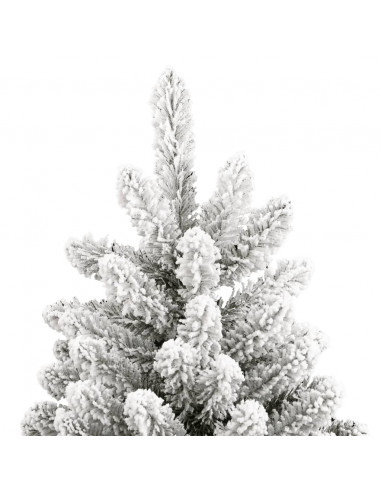 Albero Natale Artificiale Incernierato con Neve Fioccata 180 cm