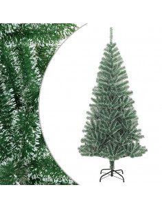 Albero di Natale Artificiale con Neve Fioccata Verde 240 cm 2