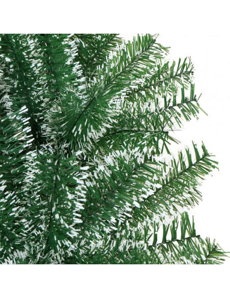 Albero di Natale Artificiale con Neve Fioccata Verde 240 cm