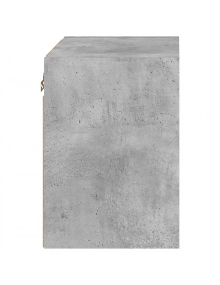 Comodini con Luci LED a Parete 2pz Grigio Cemento