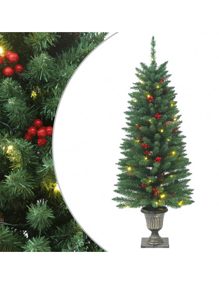Alberi di Natale Artificiali 2 pz con 100 LED Verde 120 cm