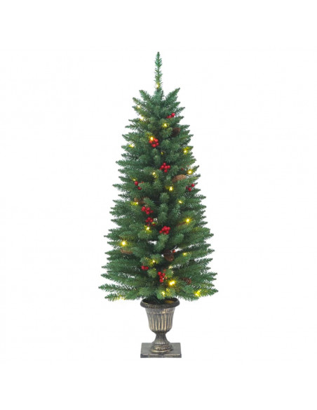 Alberi di Natale Artificiali 2 pz con 100 LED Verde 120 cm