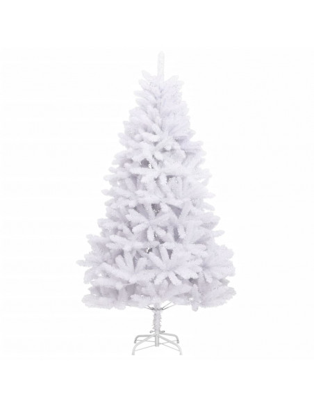 Albero di Natale Artificiale Incernierato con Base Bianco 240cm