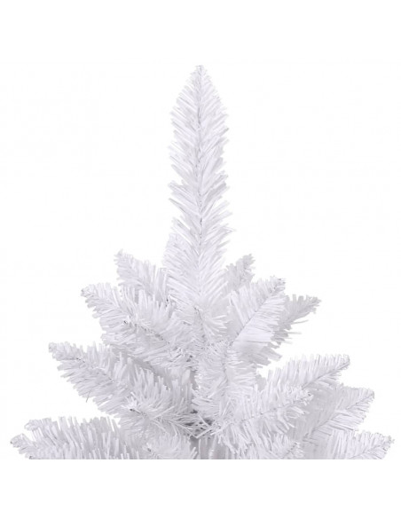 Albero di Natale Artificiale Incernierato con Base Bianco 180cm