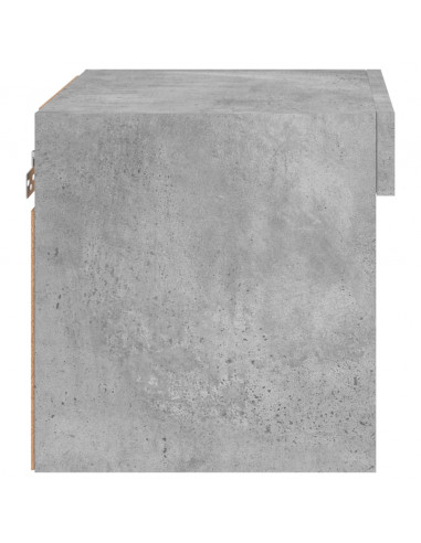 Comodini con Luci LED a Parete 2pz Grigio Cemento