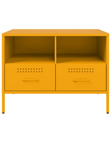 Comodini 2pz Giallo Senape 68x39x50,5cm Acciaio Laminato Freddo