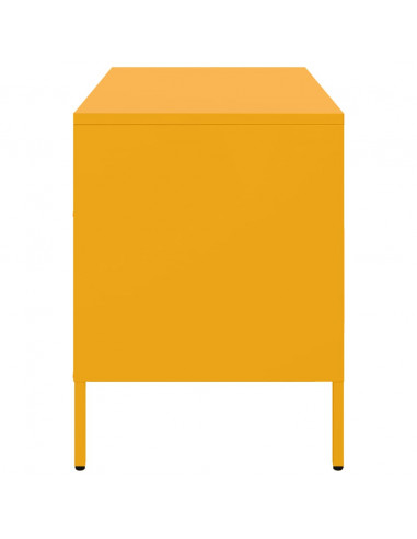 Comodini 2pz Giallo Senape 68x39x50,5cm Acciaio Laminato Freddo