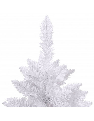 Albero di Natale Artificiale Incernierato con Base Bianco 210cm