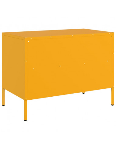 Comodini 2pz Giallo Senape 68x39x50,5cm Acciaio Laminato Freddo