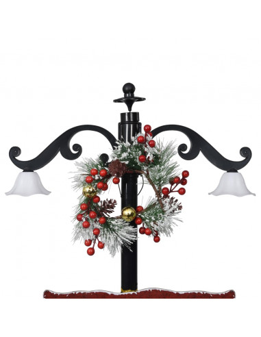 Albero di Natale con Nevicata e Base ad Ombrello Blu 170 cm PVC