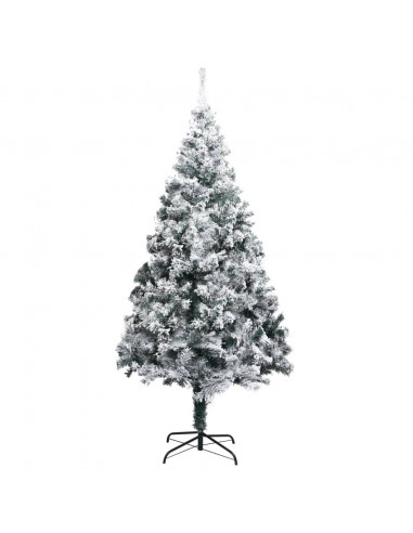 Albero di Natale Artificiale con Neve Fioccata Verde 240 cm PVC