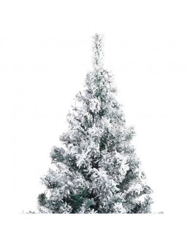 Albero di Natale Artificiale con Neve Fioccata Verde 240 cm PVC
