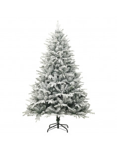 Albero di Natale Artificiale con Neve Verde 150 cm PVC e PE 2