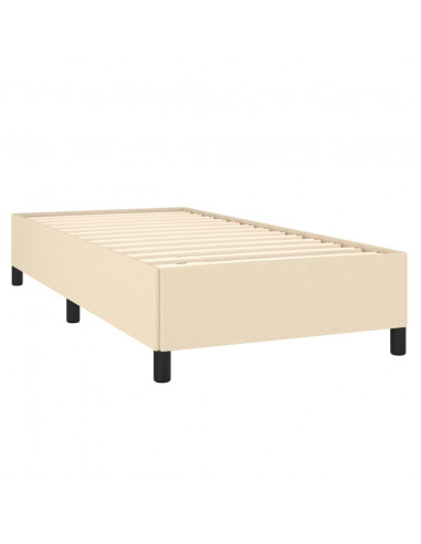 Giroletto a Molle con Materasso Crema 90x190 cm in Tessuto