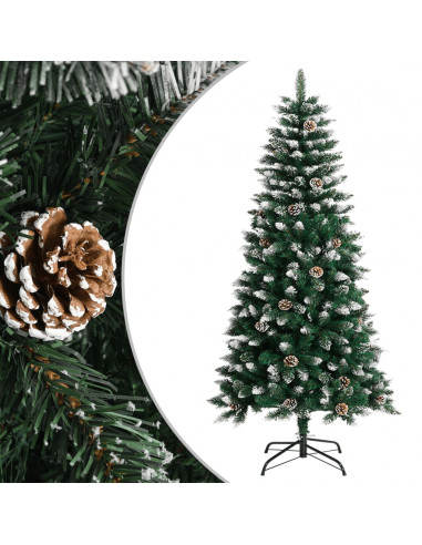 Albero di Natale Artificiale con Base Verde 120 cm PVC
