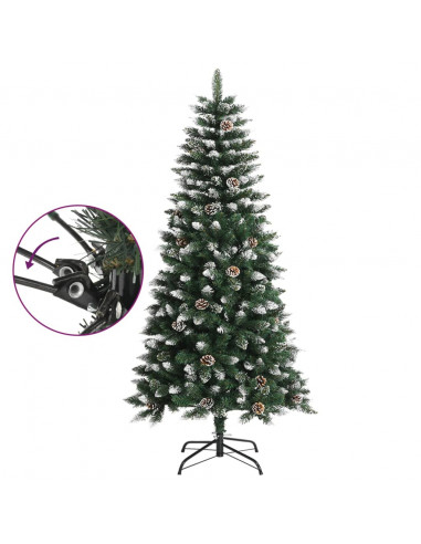 Albero di Natale Artificiale con Base Verde 120 cm PVC