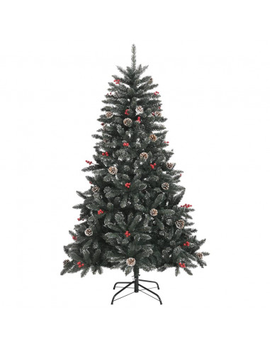 Albero di Natale Artificiale con Base Verde 120 cm PVC