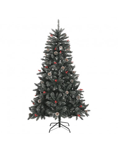 Albero di Natale Artificiale con Base Verde 150 cm PVC